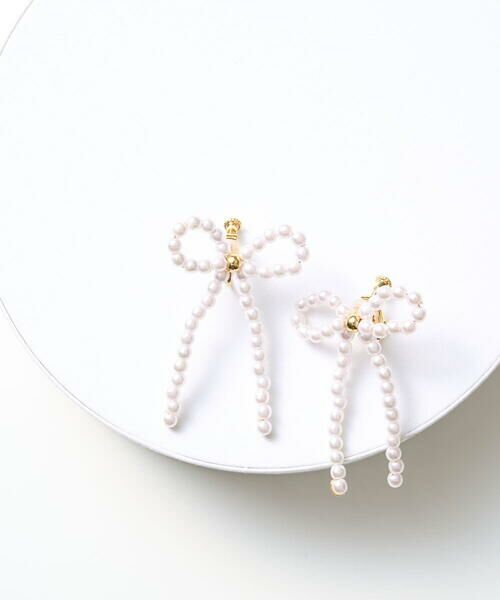 a.v.v / アー・ヴェ・ヴェ ピアス・イヤリング | パールリボンイヤリング | 詳細1