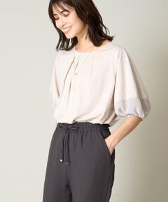 a.v.v / アー・ヴェ・ヴェ カットソー | 【接触冷感/UVカット】ランタンパフスリーブトップス