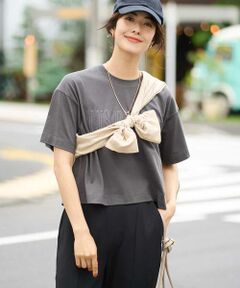 a.v.v / アー・ヴェ・ヴェ カットソー | 【接触冷感】大人のクロップドロゴTシャツ