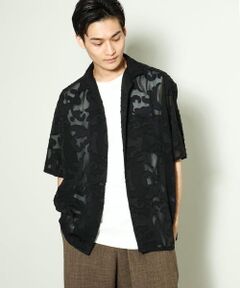 a.v.v / アー・ヴェ・ヴェ シャツ・ブラウス | シアージャカードオープンカラーシャツ ５分袖