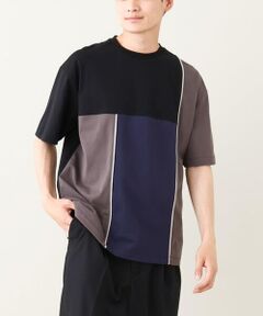 a.v.v / アー・ヴェ・ヴェ カットソー | 【接触冷感】パッチワーク切替カットソー(デザテクシリーズ）