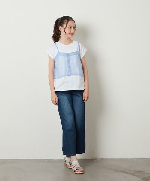 a.v.v / アー・ヴェ・ヴェ カットソー | [100-130]シアーキャミドッキングＴシャツ | 詳細18