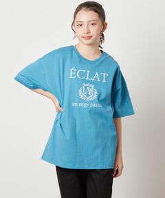 [120-130]エンブレム刺繍オーバーシルエットＴシャツ