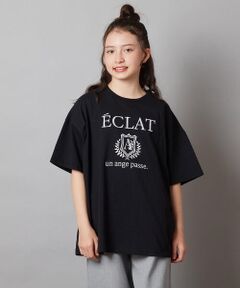 [140-150]エンブレム刺繍オーバーシルエットＴシャツ