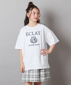 [160]エンブレム刺繍オーバーシルエットＴシャツ