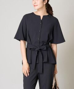 a.v.v / アー・ヴェ・ヴェ シャツ・ブラウス | 【接触冷感/洗える/イージーケア/速乾】フレアスリーブストレッチブラウス