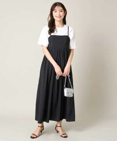 a.v.v / アー・ヴェ・ヴェ ロング・マキシ丈ワンピース | 【マシンウォッシャブル】タックフレアキャミワンピース