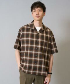 a.v.v / アー・ヴェ・ヴェ シャツ・ブラウス | 【接触冷感/イージーケア】オンブレチェック柄オープンカラーシャツ