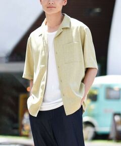 a.v.v / アー・ヴェ・ヴェ シャツ・ブラウス | 【シワ・毛玉になりにくい/イージーケア】メランジオープンカラー半袖シャツ