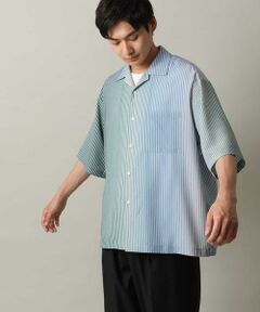 a.v.v / アー・ヴェ・ヴェ シャツ・ブラウス | 【接触冷感】グラデーションストライプオープンカラーシャツ