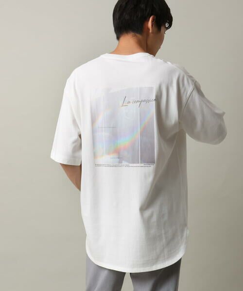 a.v.v/アー・ヴェ・ヴェ 【HIDEYUKI SUTO×a.v.vコラボ】フォトプリントロングシルエットTシャツ ホワイト L a.v.v/アー・ヴェ・ヴェ 【HIDEYUKI SUTO×a.v.vコラボ】フォトプリントロングシルエットTシャツ ホワイト L