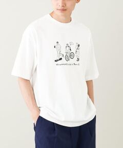 【ucaU×a.v.vコラボ】イラストワイドシルエットTシャツ