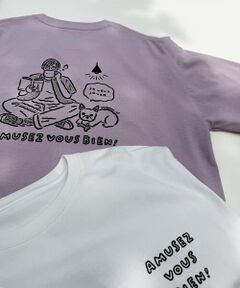 a.v.v / アー・ヴェ・ヴェ カットソー | 【ucaU×a.v.vコラボ】イラストワイドシルエットTシャツ