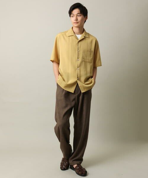 a.v.v / アー・ヴェ・ヴェ チノ・ワークパンツ | 【イージーケア】麻調メランジ1タックイージーパンツ | 詳細2