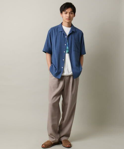 a.v.v / アー・ヴェ・ヴェ チノ・ワークパンツ | 【イージーケア】麻調メランジ1タックイージーパンツ | 詳細22