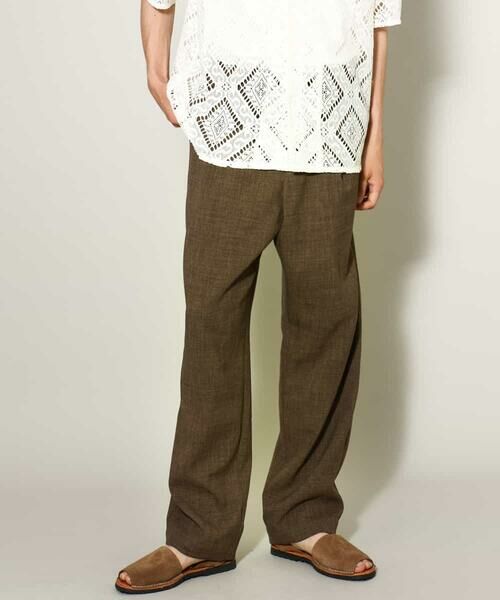 a.v.v / アー・ヴェ・ヴェ チノ・ワークパンツ | 【イージーケア】麻調メランジ1タックイージーパンツ | 詳細24