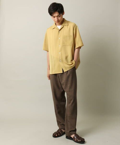 a.v.v / アー・ヴェ・ヴェ チノ・ワークパンツ | 【イージーケア】麻調メランジ1タックイージーパンツ | 詳細3