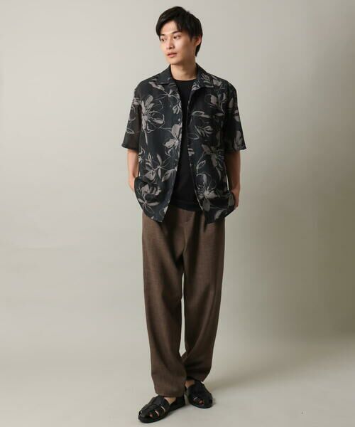 a.v.v / アー・ヴェ・ヴェ チノ・ワークパンツ | 【イージーケア】麻調メランジ1タックイージーパンツ | 詳細4