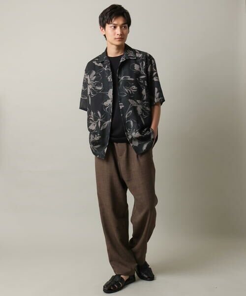 a.v.v / アー・ヴェ・ヴェ チノ・ワークパンツ | 【イージーケア】麻調メランジ1タックイージーパンツ | 詳細5