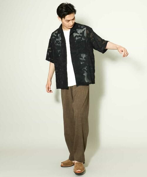 a.v.v / アー・ヴェ・ヴェ チノ・ワークパンツ | 【イージーケア】麻調メランジ1タックイージーパンツ | 詳細9