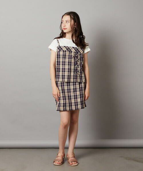 a.v.v / アー・ヴェ・ヴェ シャツ・ブラウス | [140-150]【セットアップ対応】レースアップドッキングTシャツ | 詳細16