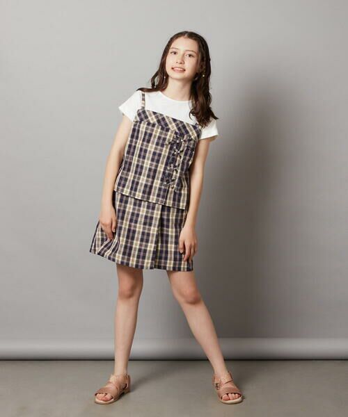 a.v.v / アー・ヴェ・ヴェ シャツ・ブラウス | [140-150]【セットアップ対応】レースアップドッキングTシャツ | 詳細17