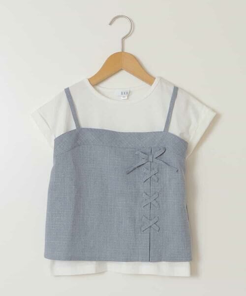 a.v.v / アー・ヴェ・ヴェ シャツ・ブラウス | [140-150]【セットアップ対応】レースアップドッキングTシャツ | 詳細20