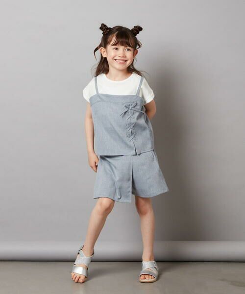 a.v.v / アー・ヴェ・ヴェ シャツ・ブラウス | [140-150]【セットアップ対応】レースアップドッキングTシャツ | 詳細4