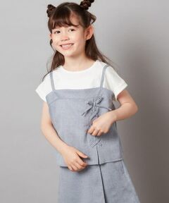 a.v.v / アー・ヴェ・ヴェ シャツ・ブラウス | [160]【セットアップ対応】レースアップドッキングTシャツ