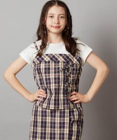 a.v.v / アー・ヴェ・ヴェ シャツ・ブラウス | [160]【セットアップ対応】レースアップドッキングTシャツ