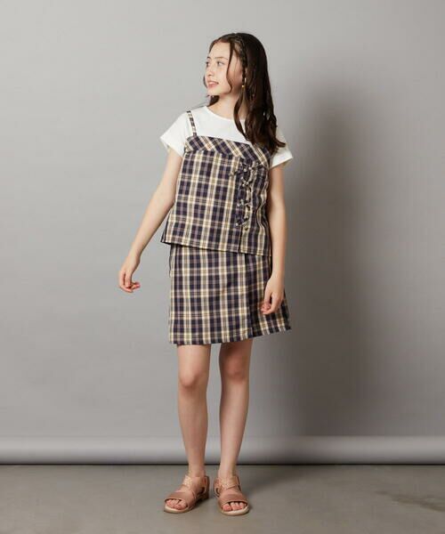 a.v.v / アー・ヴェ・ヴェ シャツ・ブラウス | [160]【セットアップ対応】レースアップドッキングTシャツ | 詳細10