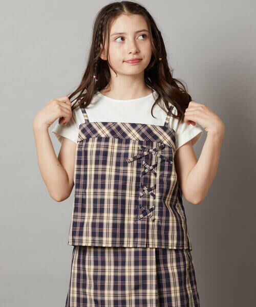 a.v.v / アー・ヴェ・ヴェ シャツ・ブラウス | [160]【セットアップ対応】レースアップドッキングTシャツ | 詳細6