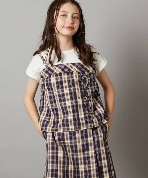 a.v.v / アー・ヴェ・ヴェ シャツ・ブラウス | [160]【セットアップ対応】レースアップドッキングTシャツ | 詳細7