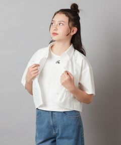 a.v.v / アー・ヴェ・ヴェ カットソー | 【ジュニア】[160]ロゴ刺繍タンクトップ