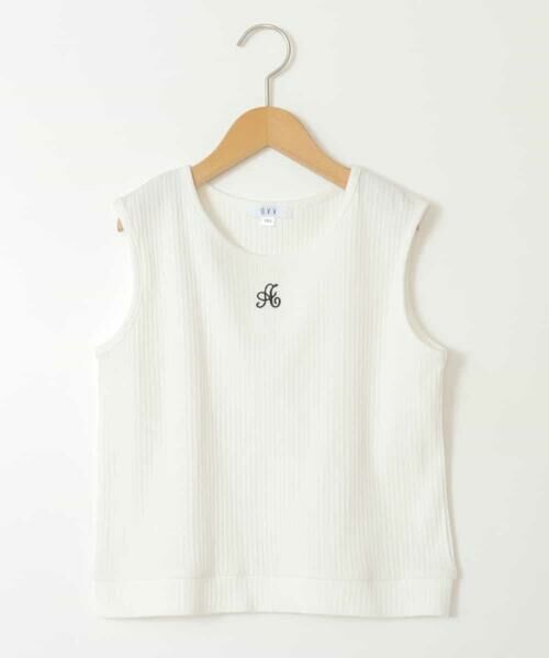 a.v.v / アー・ヴェ・ヴェ カットソー | 【ジュニア】[160]ロゴ刺繍タンクトップ | 詳細1