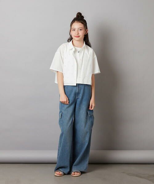 a.v.v / アー・ヴェ・ヴェ カットソー | 【ジュニア】[160]ロゴ刺繍タンクトップ | 詳細19