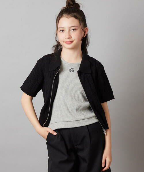 a.v.v / アー・ヴェ・ヴェ カットソー | 【ジュニア】[160]ロゴ刺繍タンクトップ | 詳細2