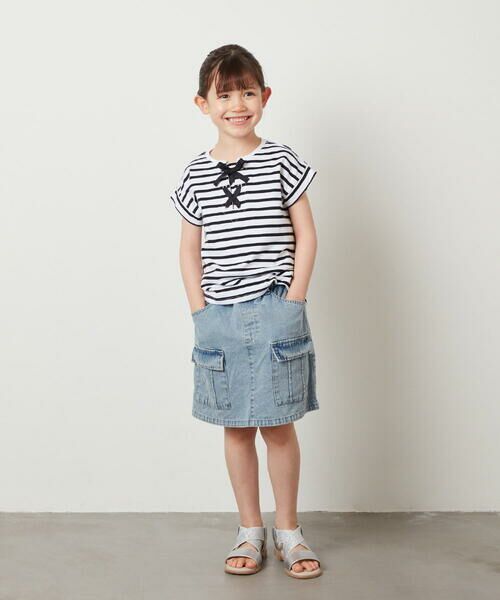 a.v.v / アー・ヴェ・ヴェ カットソー | [160]フロントレースUPTシャツ | 詳細26