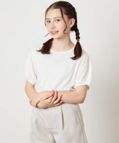 a.v.v / アー・ヴェ・ヴェ カットソー | [160]異素材フリルスリーブカットソー