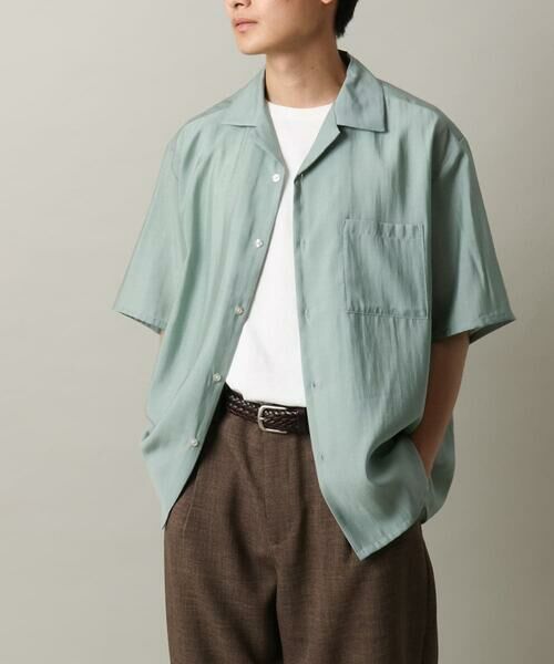 a.v.v / アー・ヴェ・ヴェ シャツ・ブラウス | 【接触冷感/速乾】セミシアーオープンカラーシャツ　半袖【洗濯機で洗える】 | 詳細1