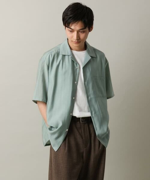 a.v.v / アー・ヴェ・ヴェ シャツ・ブラウス | 【接触冷感/速乾】セミシアーオープンカラーシャツ　半袖【洗濯機で洗える】 | 詳細15