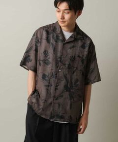 a.v.v / アー・ヴェ・ヴェ シャツ・ブラウス | 【接触冷感】カラミストライプ花柄プリントオープンカラーシャツ