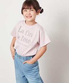 [140-150]【接触冷感】ロゴ刺繍ゆるTシャツ