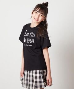 [140-150]【接触冷感】ロゴ刺繍ゆるTシャツ