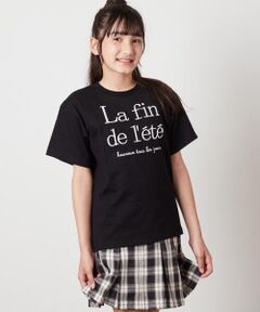 [100-130]【接触冷感】ロゴ刺繍ゆるTシャツ