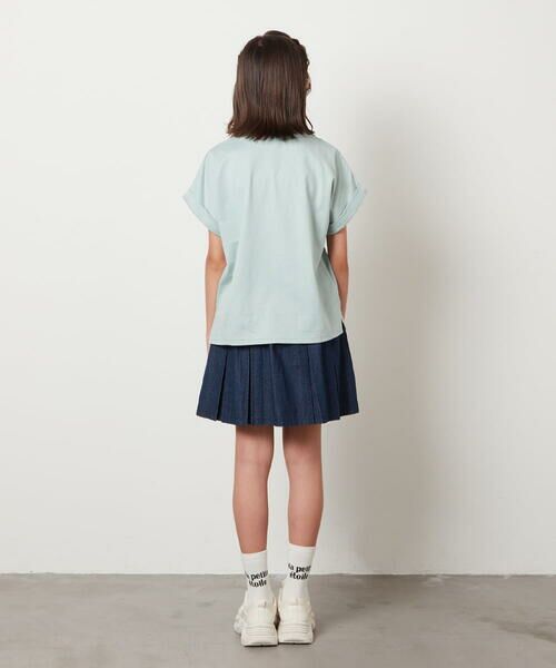 a.v.v / アー・ヴェ・ヴェ カットソー | 【毛玉になりにくい/安心の綿100％/イージーケア】[100-130]オーロラスパンコールロゴTシャツ | 詳細19