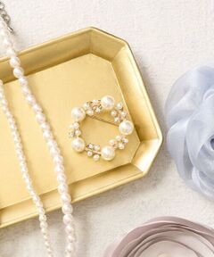 a.v.v / アー・ヴェ・ヴェ ブローチ・コサージュ | パール調ビジューサークルブローチ