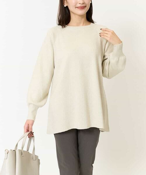 a.v.v / アー・ヴェ・ヴェ ニット・セーター | ラメフレアチュニックニット（ホワイト）