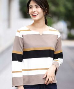 a.v.v / アー・ヴェ・ヴェ カットソー | マルチボーダーカットソー