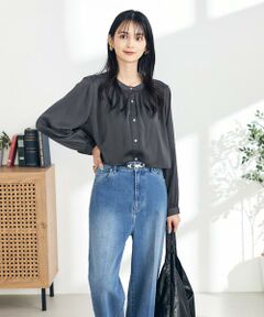 a.v.v / アー・ヴェ・ヴェ シャツ・ブラウス | 【前後2WAY】レイヤード風サテンブラウス